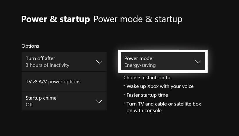 xbox one wont turn on power and start up mode