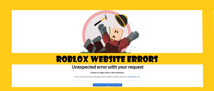 Roblox Website Errors