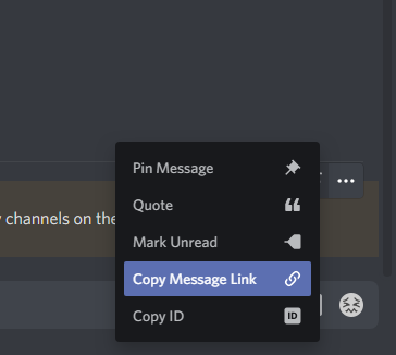 how to report someone on discord message id copy
