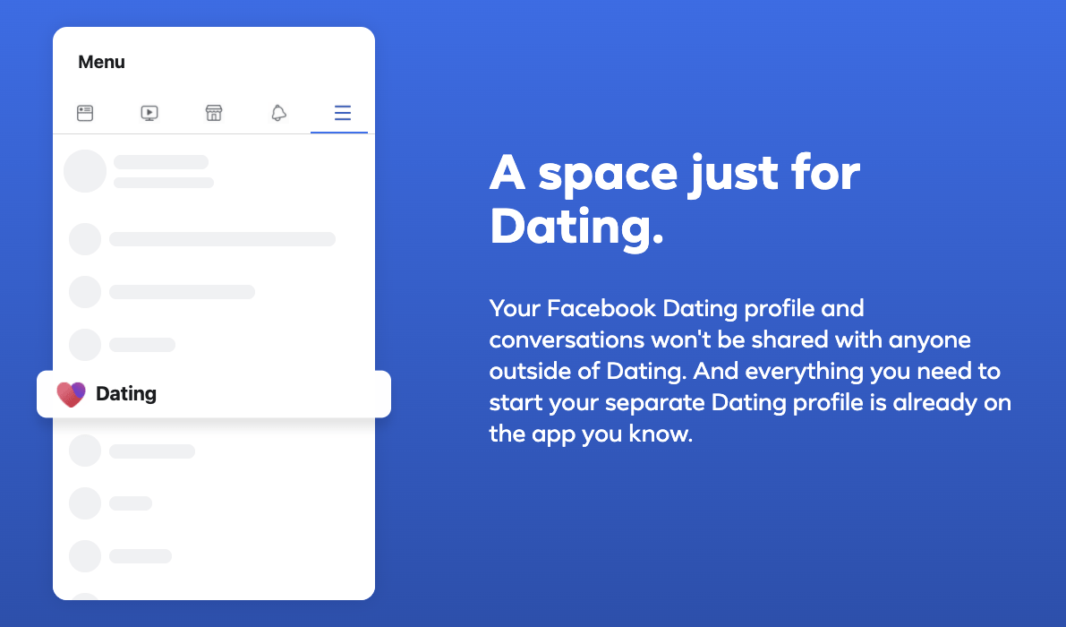 dating app on facebook not showing up