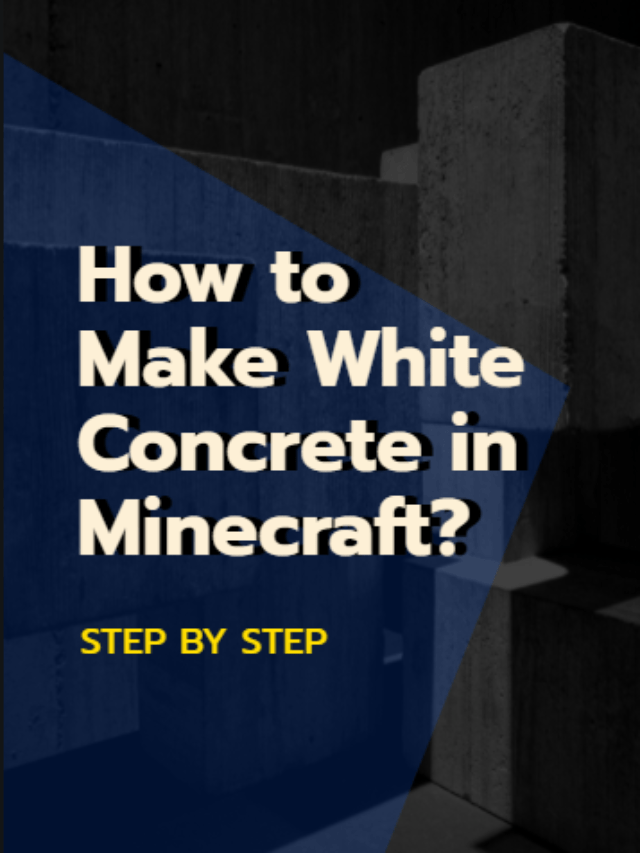 How to Make White Concrete / Concrete Powder in Minecraft? EASY STEPS