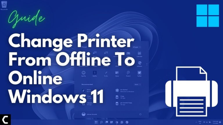 Change Printer From Offline To Online Windows 11