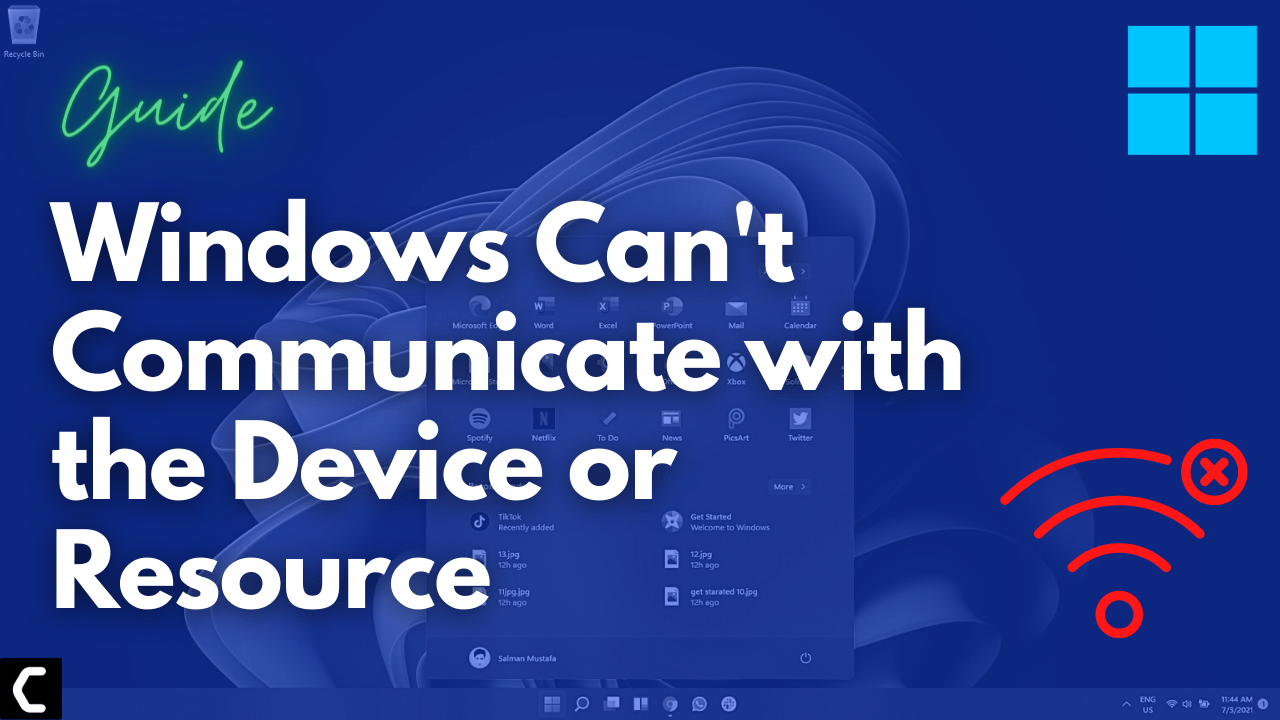Windows Can't Communicate with the Device or Resource? Solved in Easy Solution