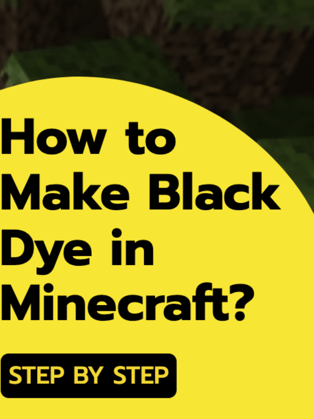 This is how you Make Black Dye in Minecraft? EASY STEPS