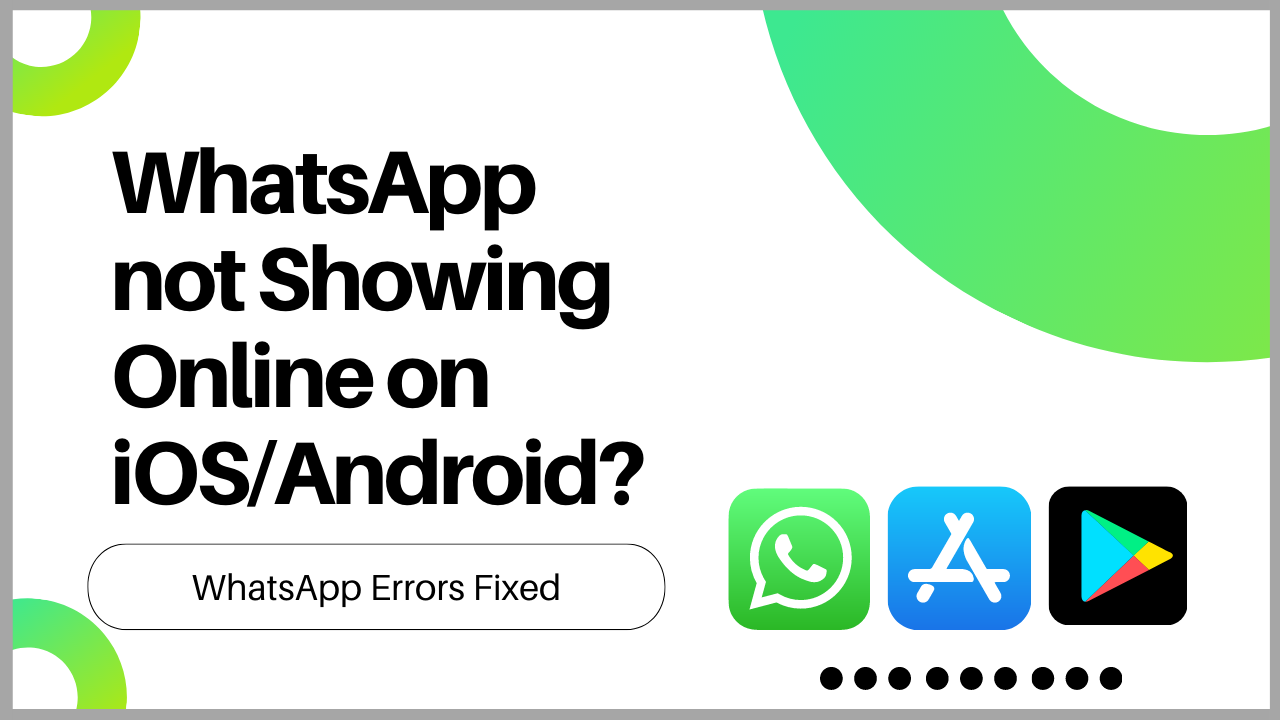 How to Fix WhatsApp not Showing Online on iOS/Android?