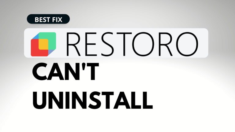 Can't Uninstall Restoro On Windows 11
