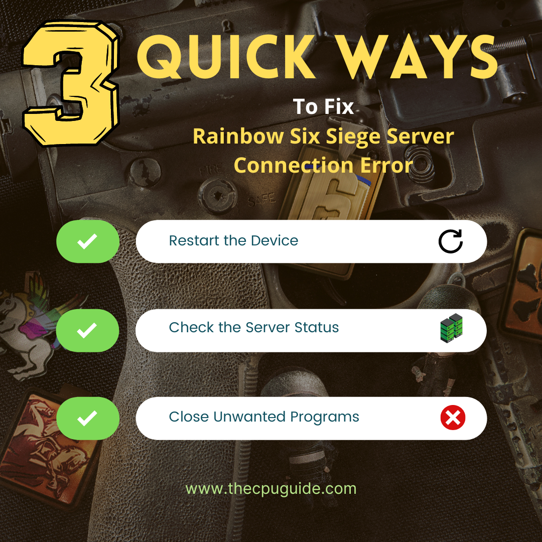 rainbow six extraction server connection error