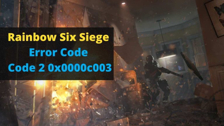 Rainbow Six Siege Error Code 2- 0x0000c003 [Server Error]